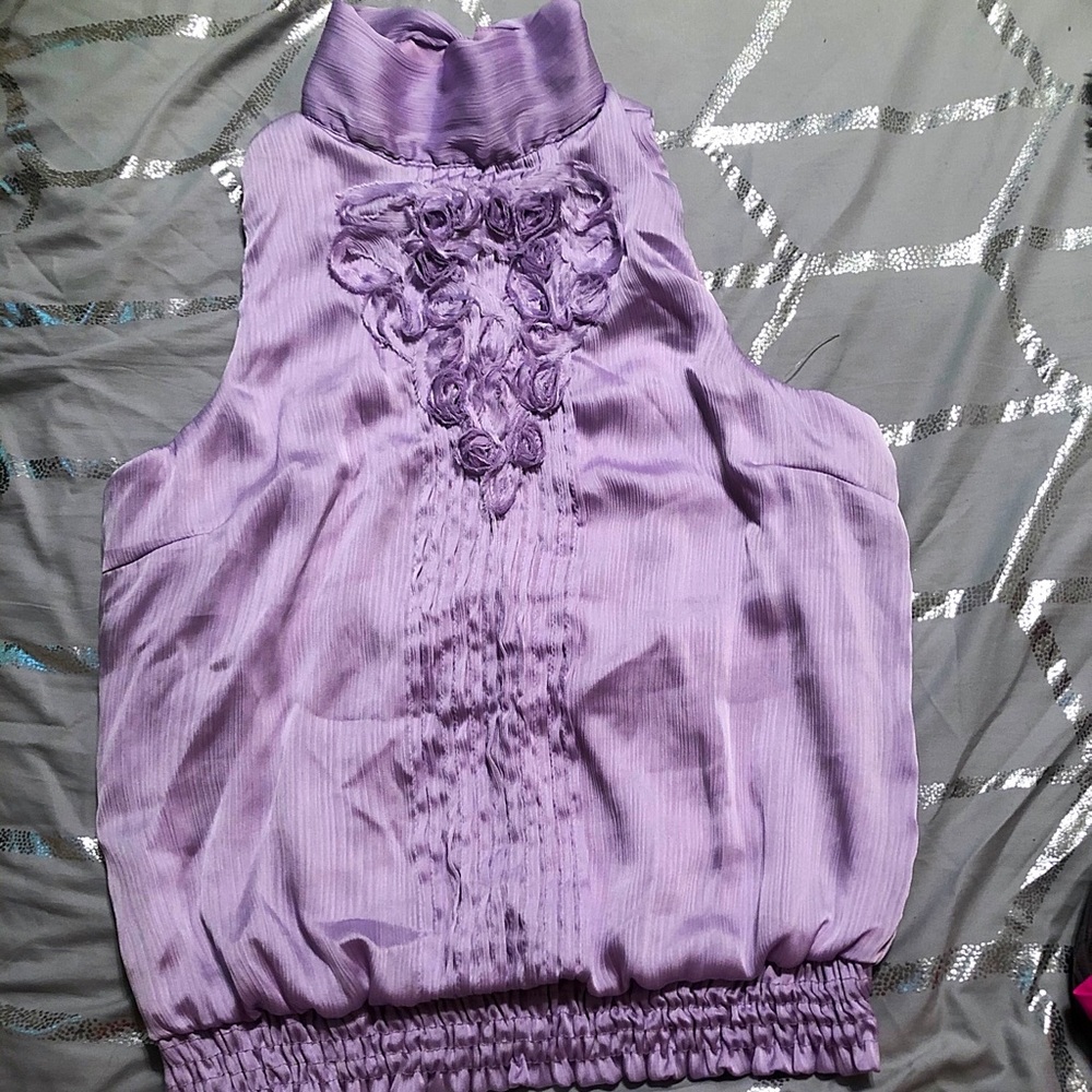 Grass Collection Sleeveless Blouse in Size M